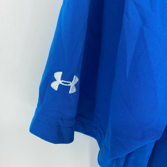 Under Armour Loose Men's Size Large Blue Golf Polo - Picture 3 of 9